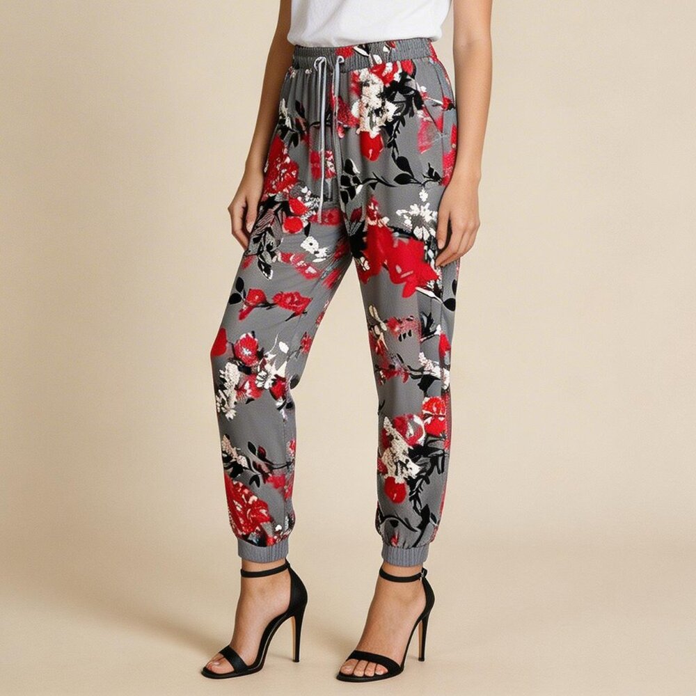 NY & CO | Gray Floral Jogger Pants Sz S